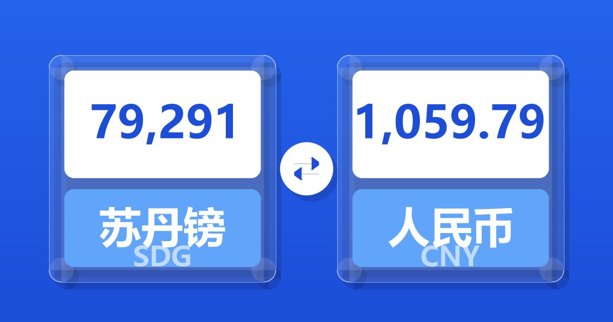 79,291苏丹镑兑人民币