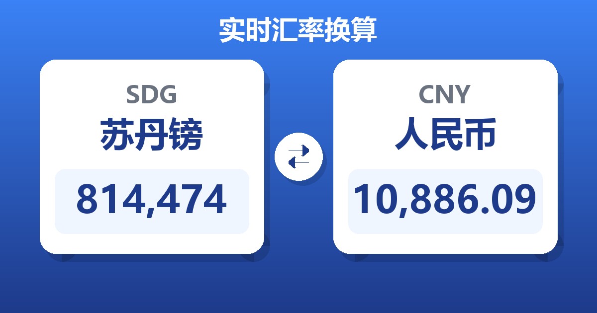 814,474苏丹镑兑人民币
