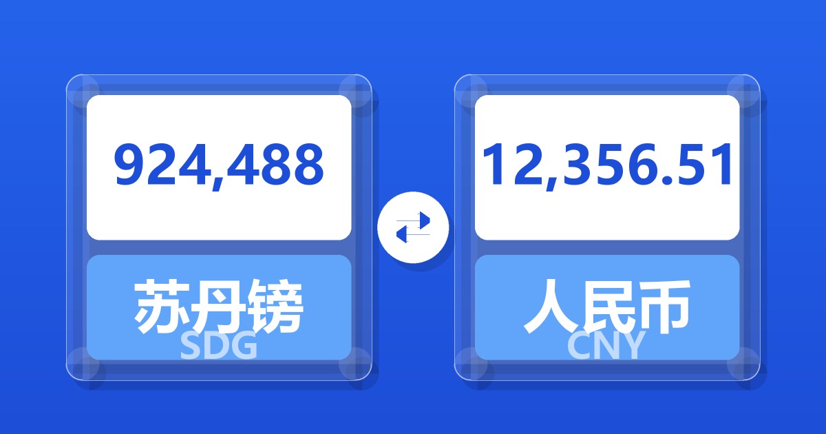 924,488苏丹镑兑人民币