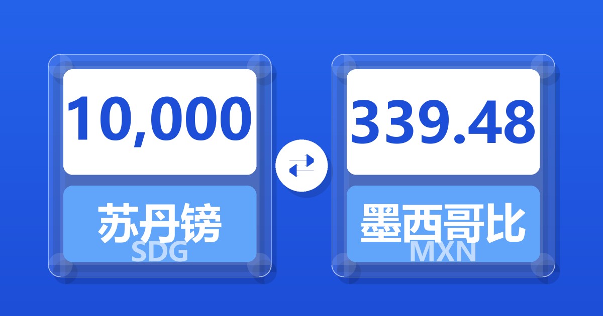 10,000苏丹镑兑墨西哥比索