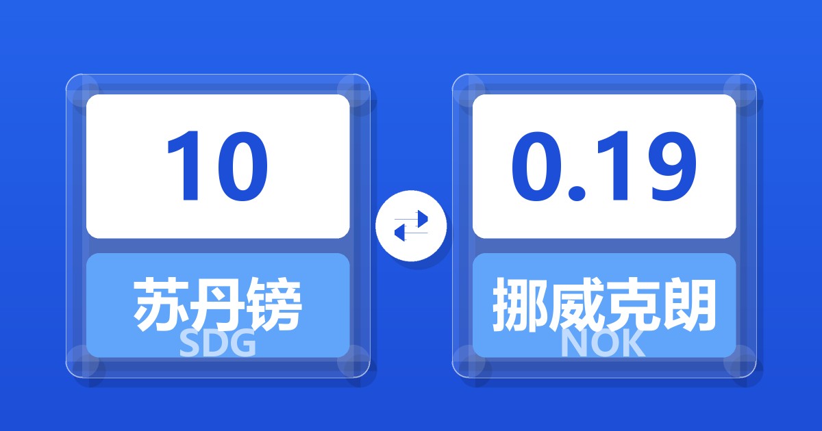 10苏丹镑兑挪威克朗