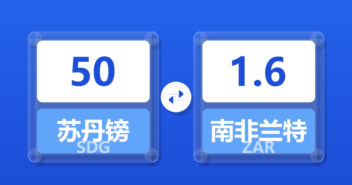 50苏丹镑兑南非兰特