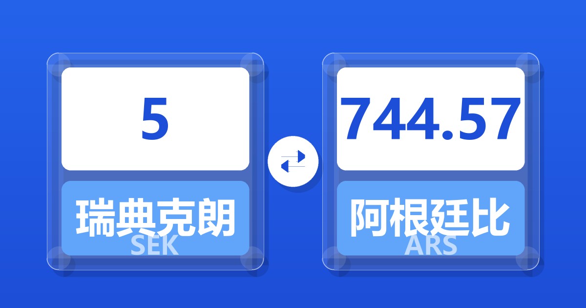 5瑞典克朗兑阿根廷比索