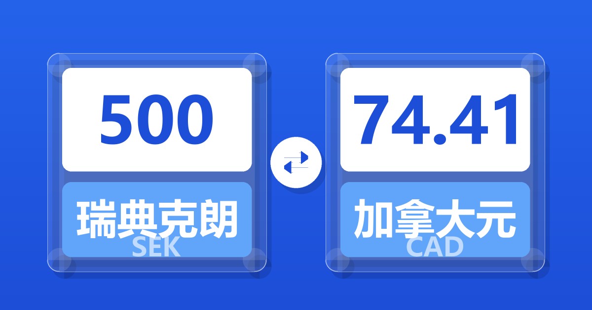 500瑞典克朗兑加拿大元