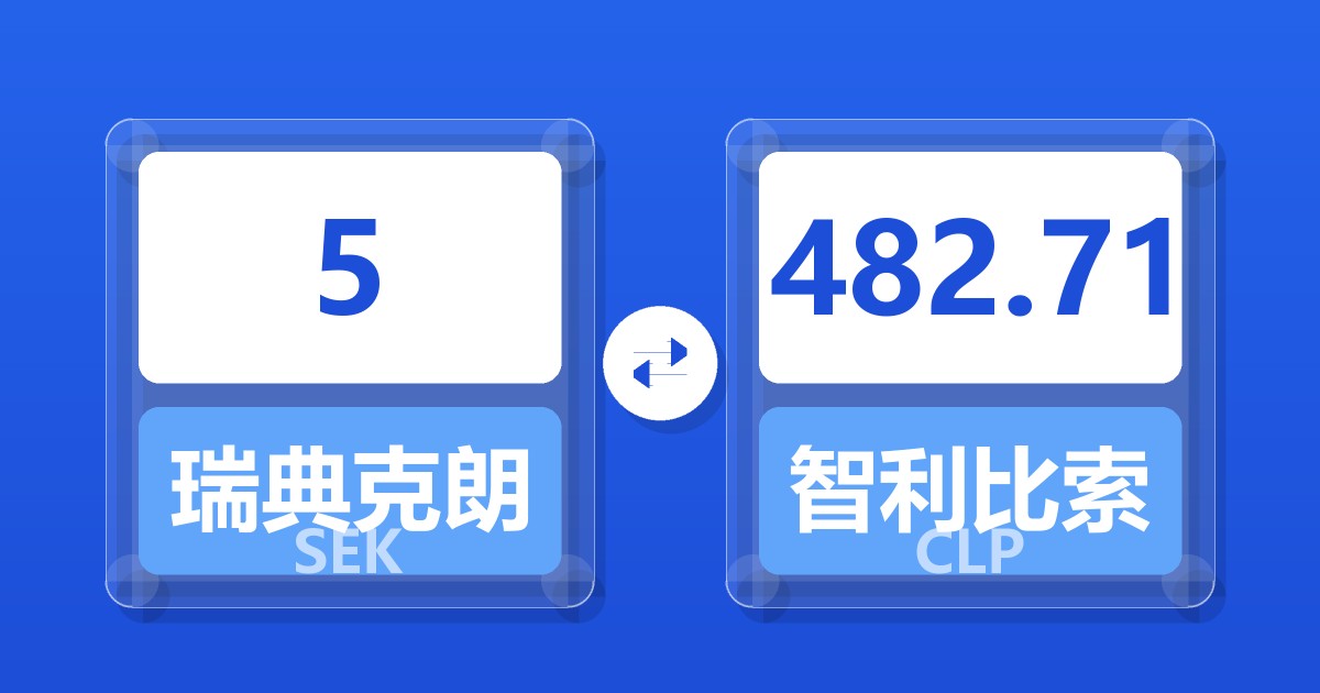 5瑞典克朗兑智利比索