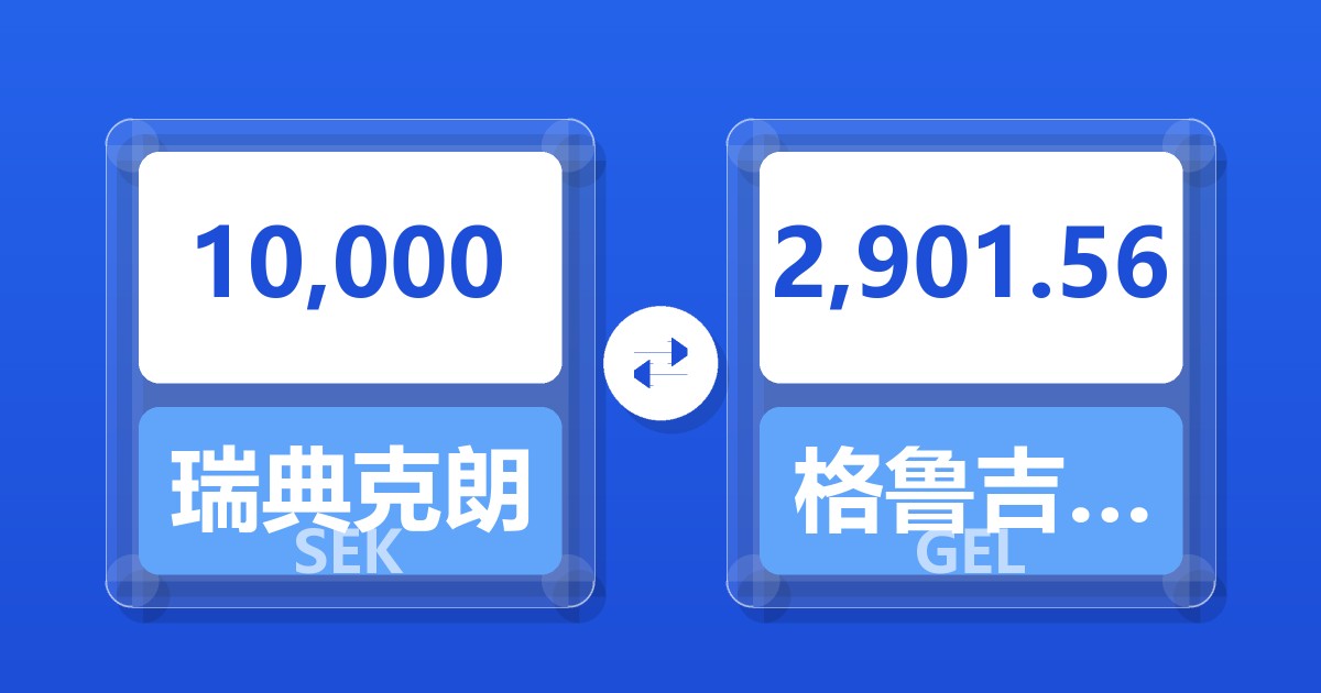 10,000瑞典克朗兑格鲁吉亚拉里