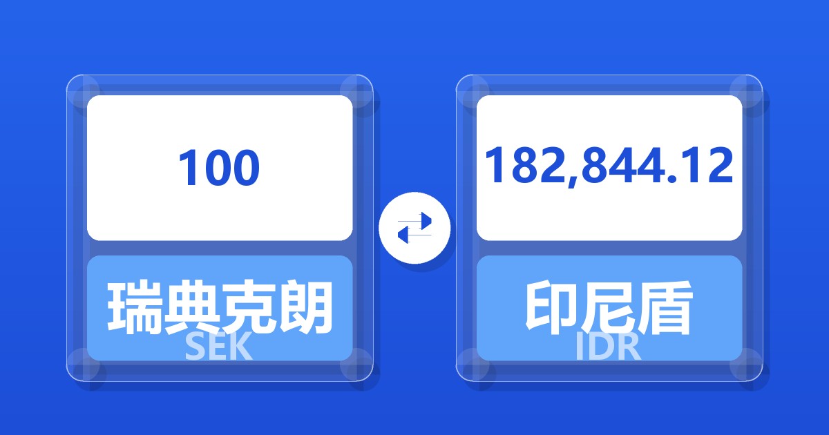 100瑞典克朗兑印尼盾