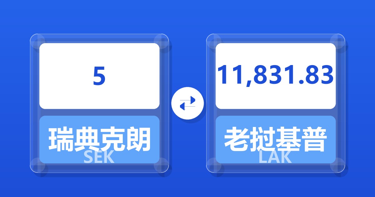 5瑞典克朗兑老挝基普