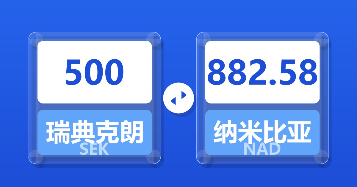 500瑞典克朗兑纳米比亚元