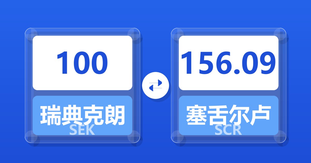 100瑞典克朗兑塞舌尔卢比