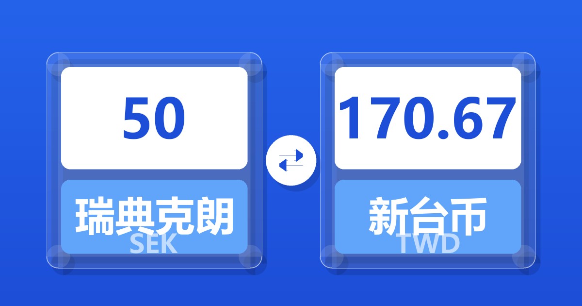 50瑞典克朗兑新台币