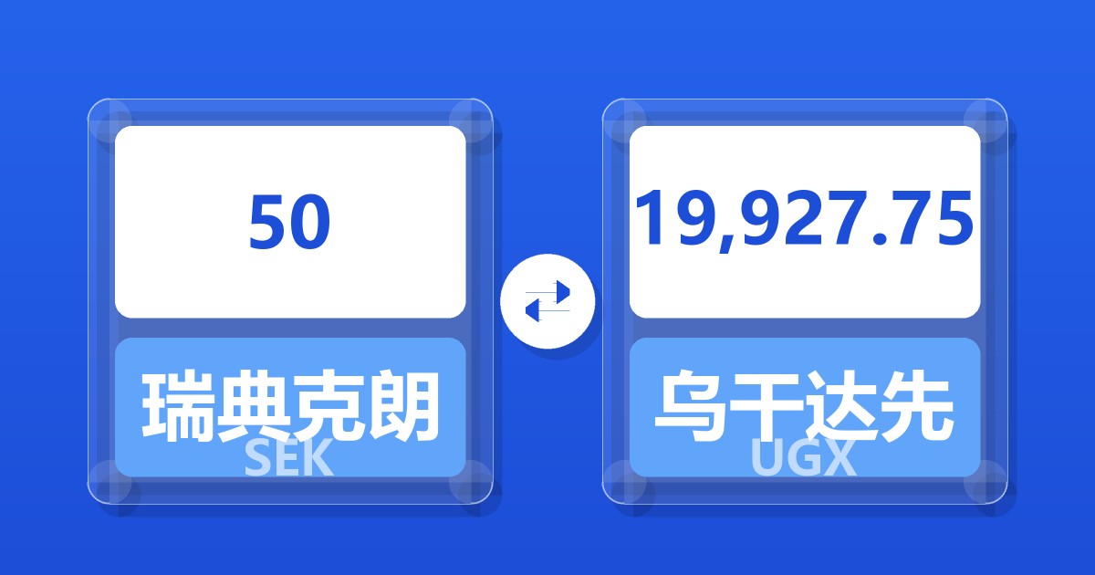 50瑞典克朗兑乌干达先令