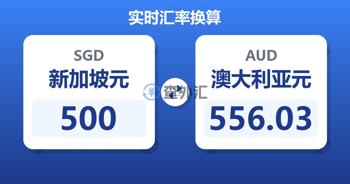 500新加坡元兑澳大利亚元