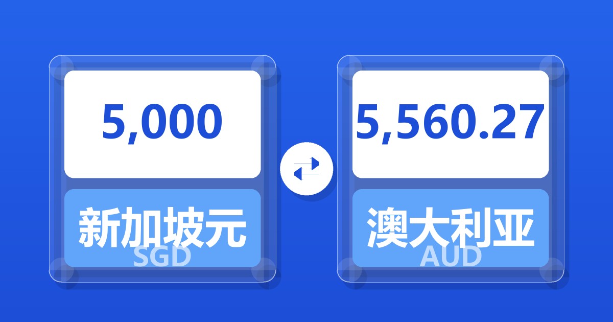 5,000新加坡元兑澳大利亚元