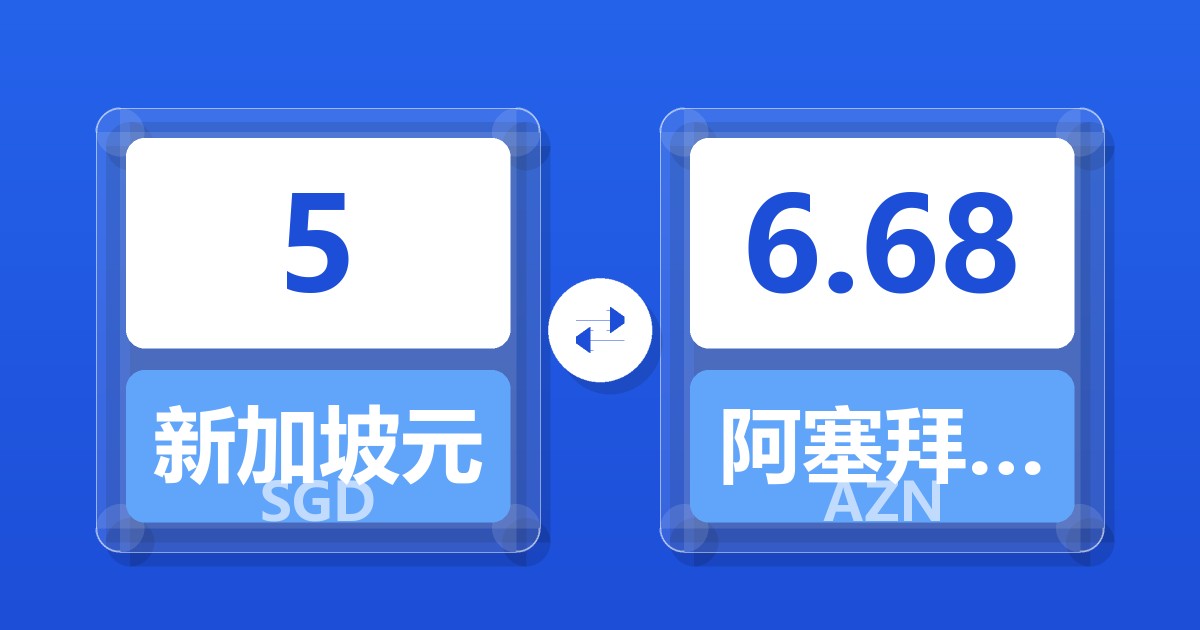 5新加坡元兑阿塞拜疆马纳特
