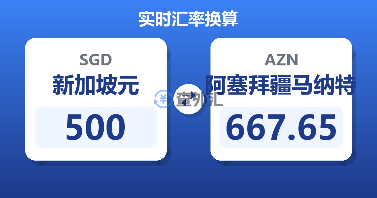 500新加坡元兑阿塞拜疆马纳特