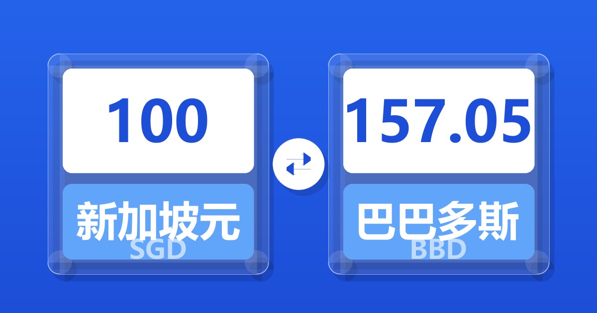 100新加坡元兑巴巴多斯元