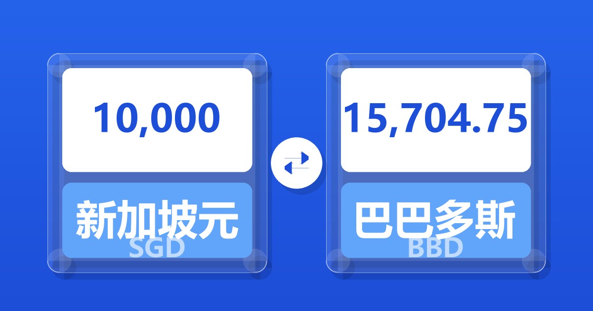 10,000新加坡元兑巴巴多斯元