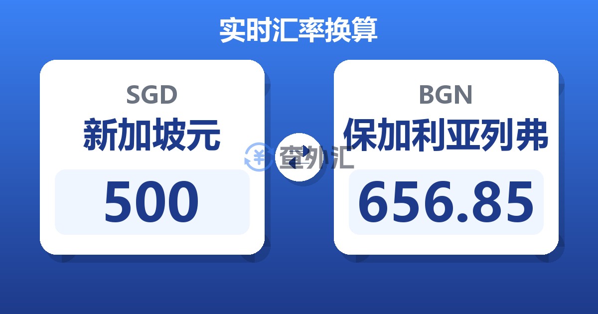 500新加坡元兑保加利亚列弗