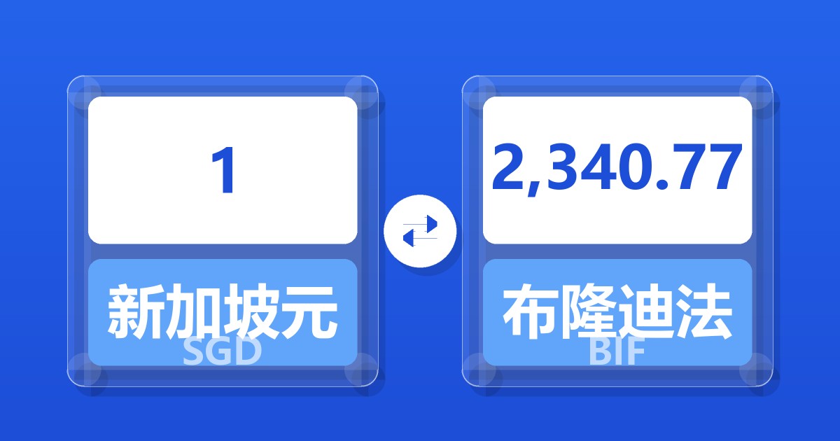 1新加坡元兑布隆迪法郎