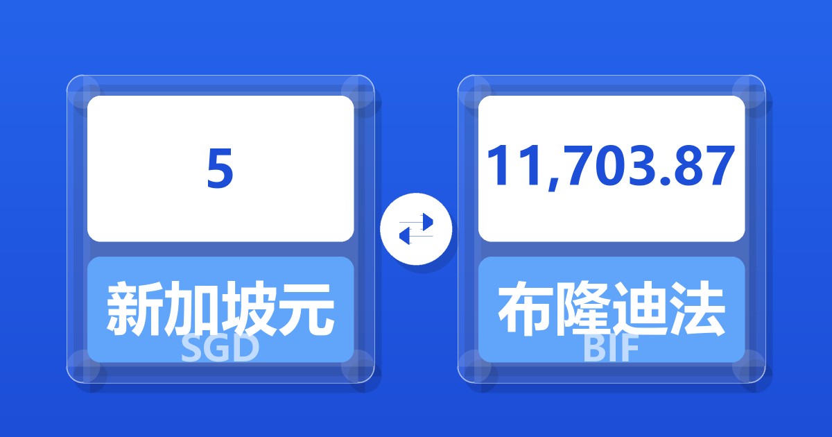 5新加坡元兑布隆迪法郎