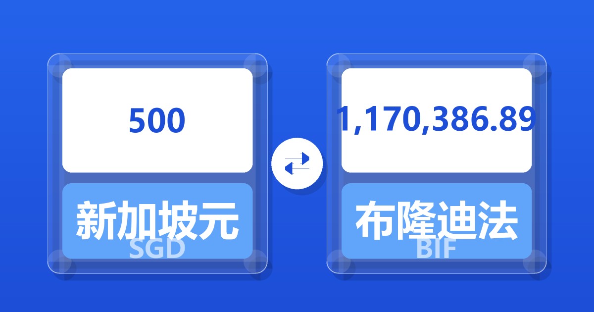500新加坡元兑布隆迪法郎