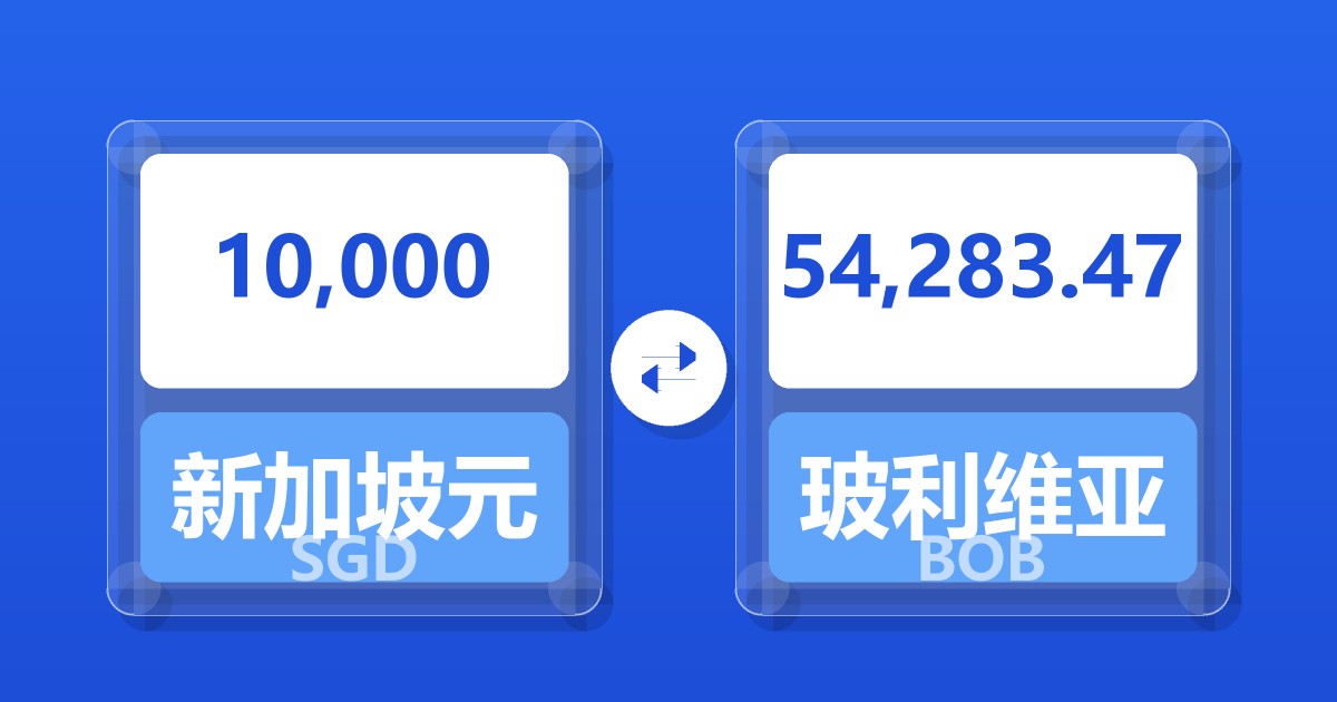 10,000新加坡元兑玻利维亚诺