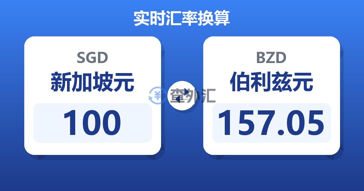 100新加坡元兑伯利兹元