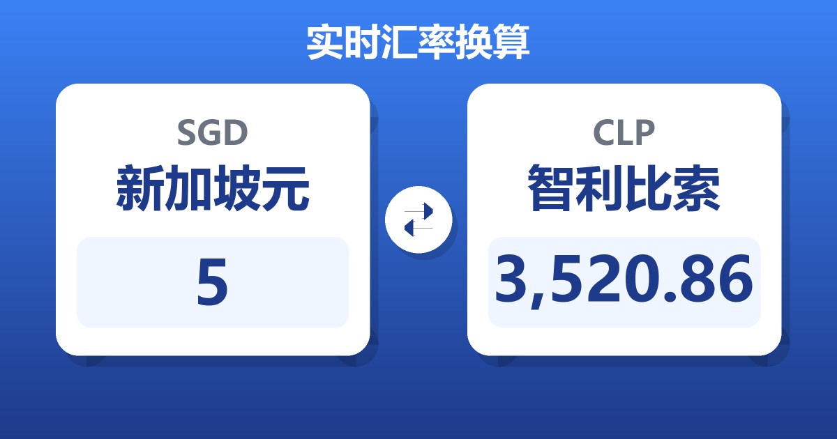 5新加坡元兑智利比索