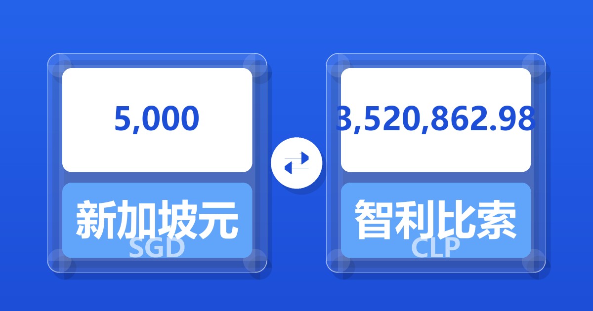 5,000新加坡元兑智利比索