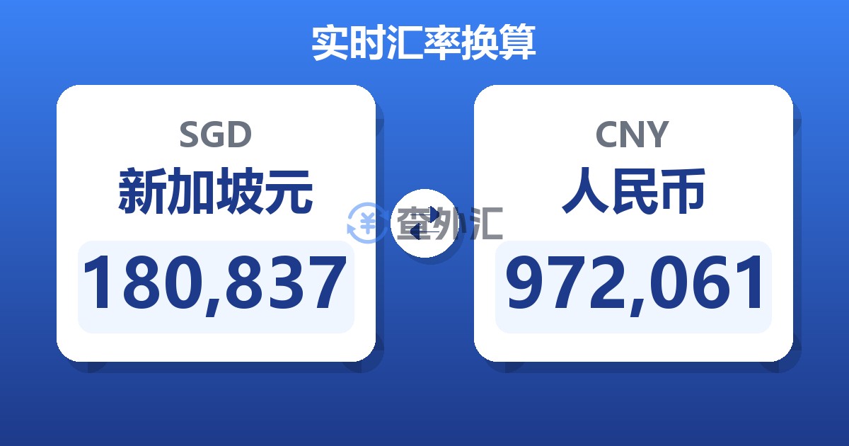 180,837新加坡元兑人民币