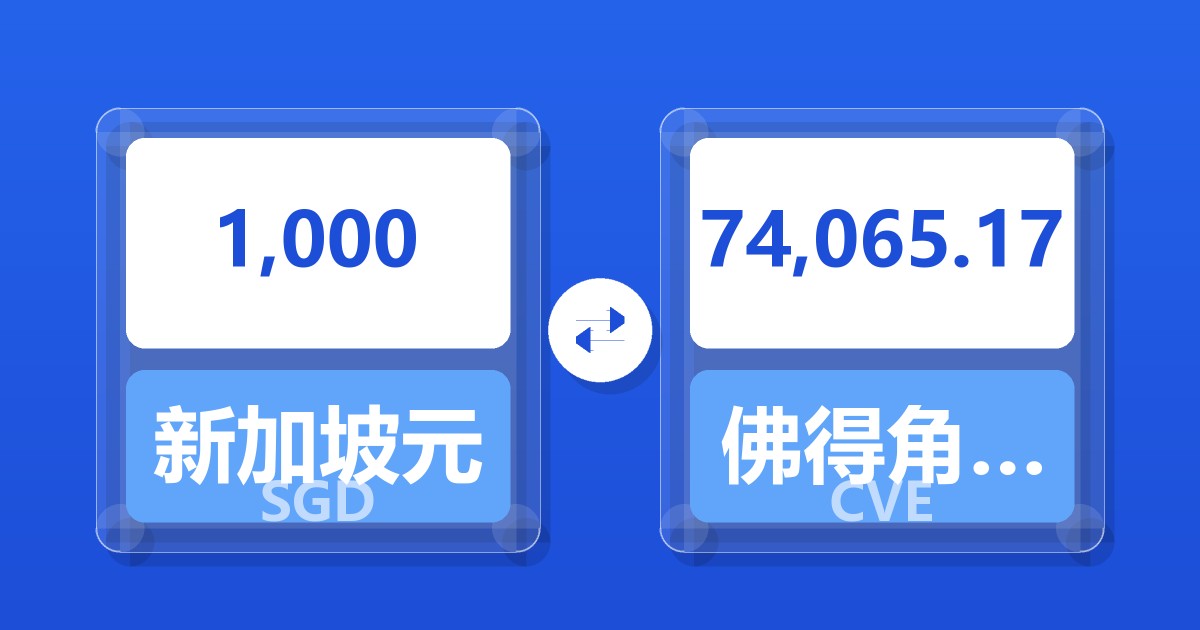 1,000新加坡元兑佛得角埃斯库多