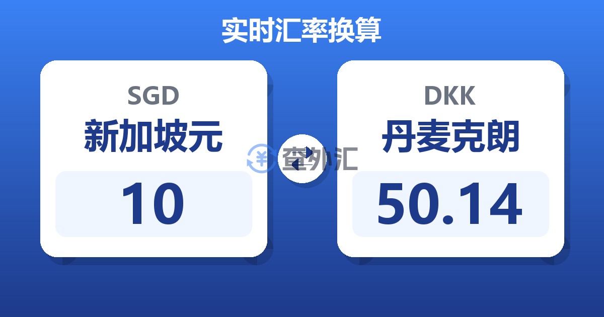 10新加坡元兑丹麦克朗