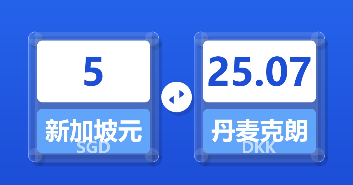 5新加坡元兑丹麦克朗