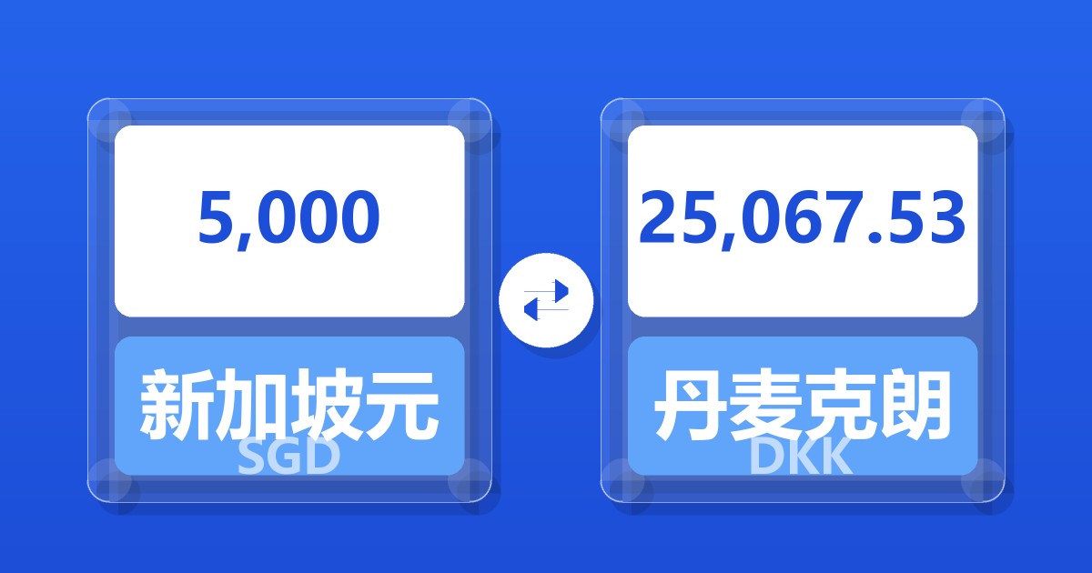 5,000新加坡元兑丹麦克朗