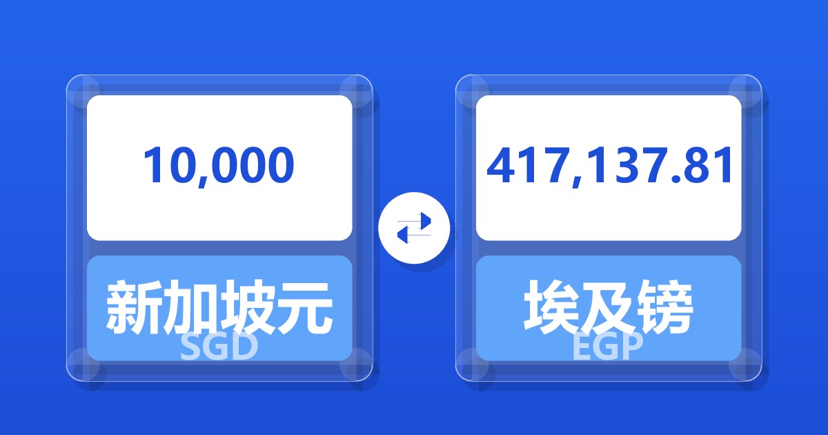 10,000新加坡元兑埃及镑