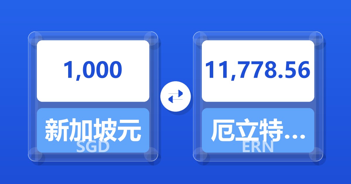 1,000新加坡元兑厄立特里亚纳克法