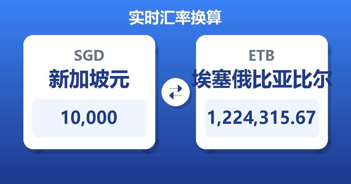 10,000新加坡元兑埃塞俄比亚比尔