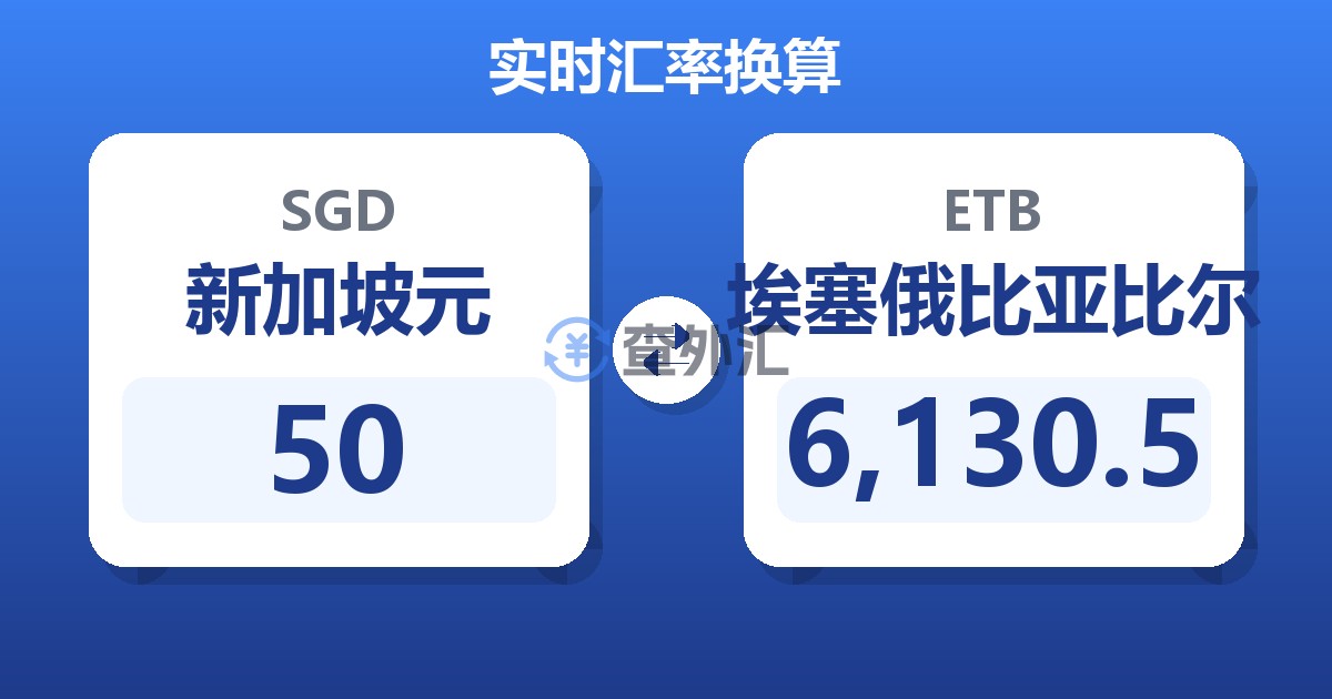 50新加坡元兑埃塞俄比亚比尔