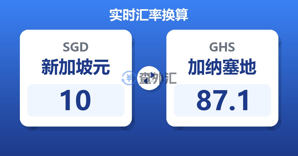 10新加坡元兑加纳塞地