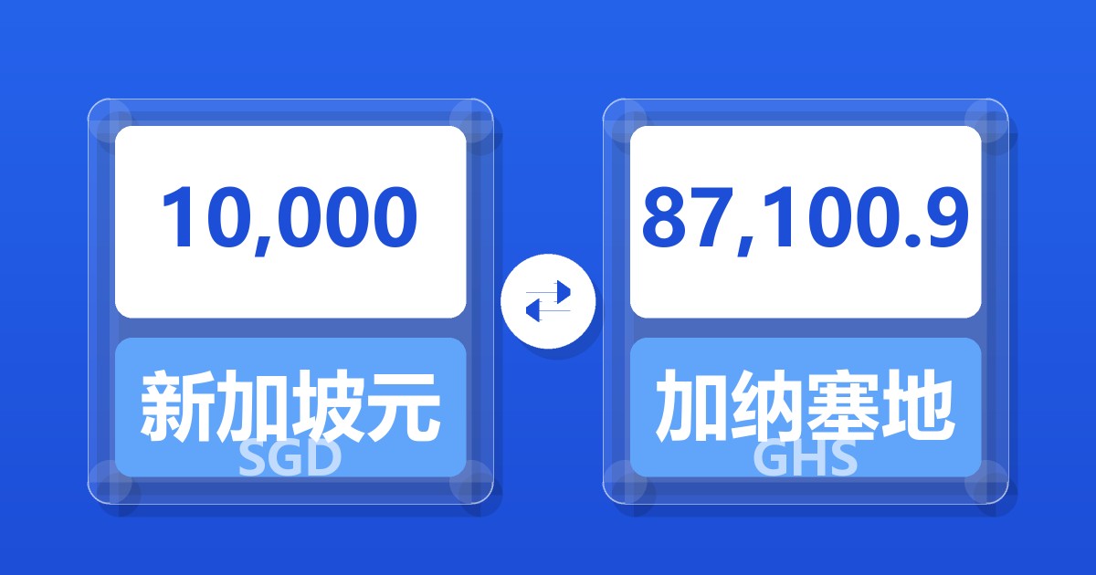 10,000新加坡元兑加纳塞地