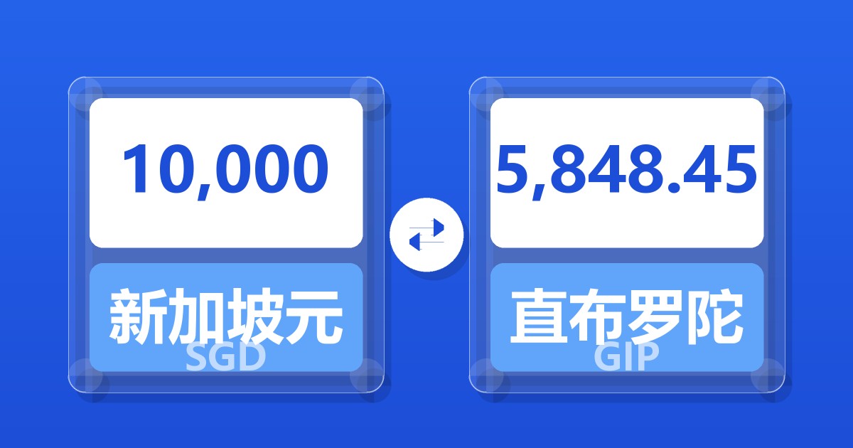 10,000新加坡元兑直布罗陀镑