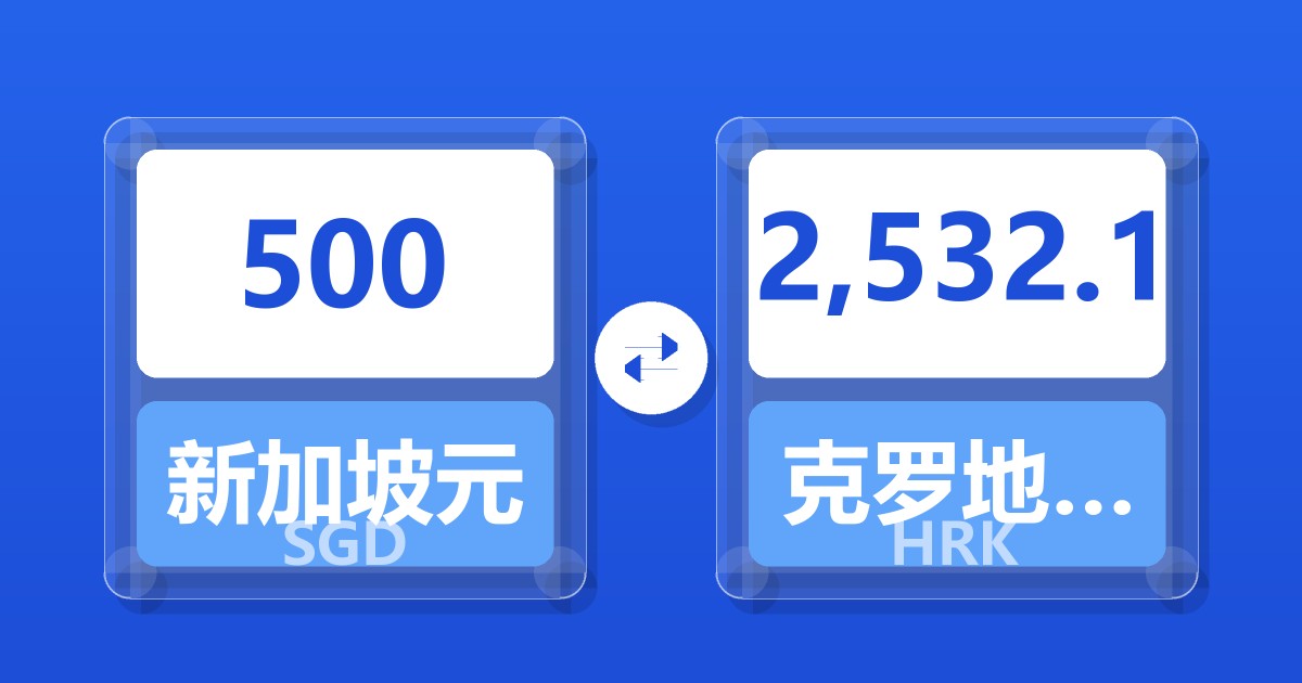 500新加坡元兑克罗地亚库纳