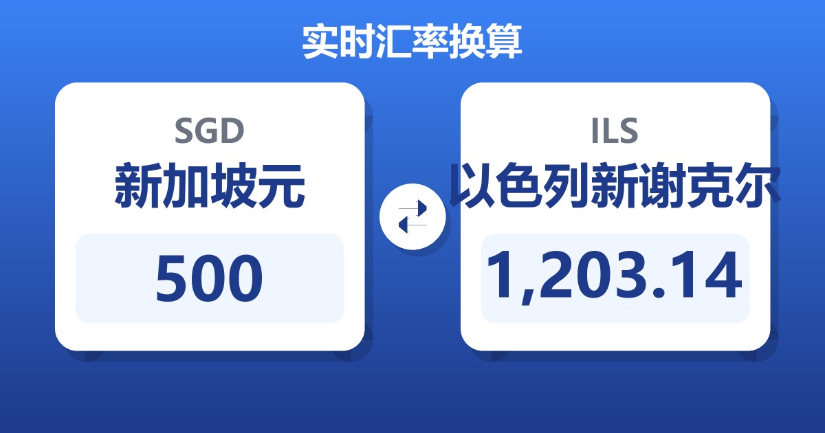 500新加坡元兑以色列新谢克尔