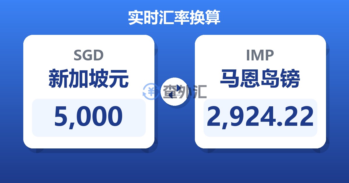 5,000新加坡元兑马恩岛镑