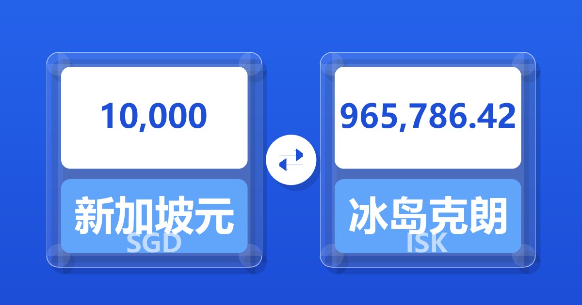 10,000新加坡元兑冰岛克朗