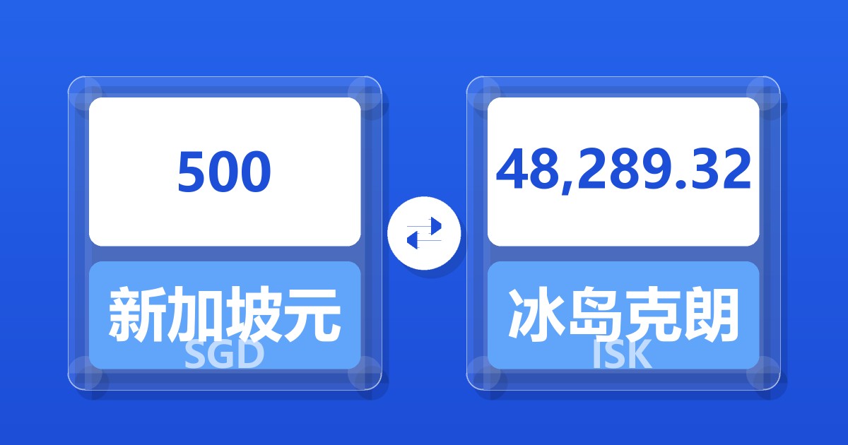 500新加坡元兑冰岛克朗