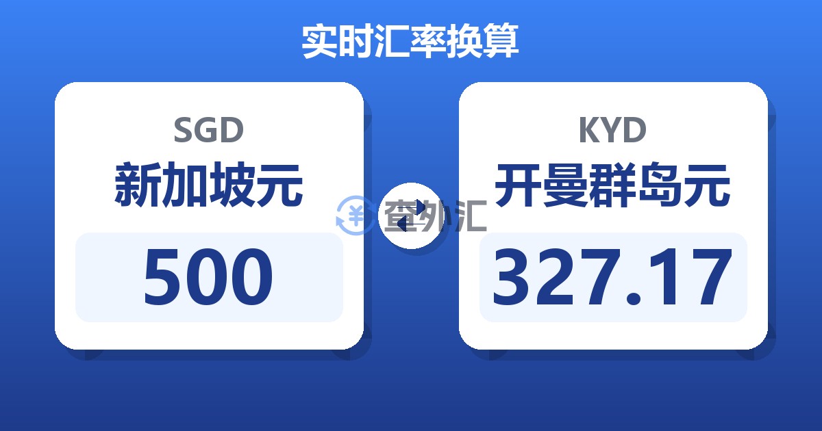 500新加坡元兑开曼群岛元