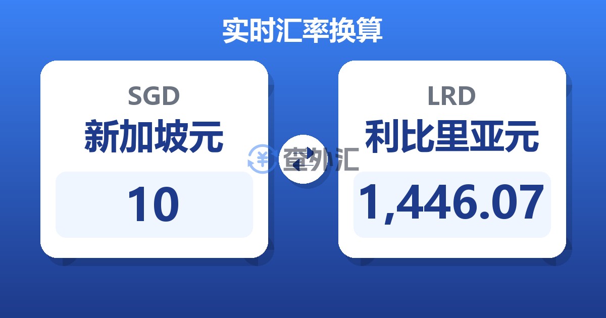 10新加坡元兑利比里亚元