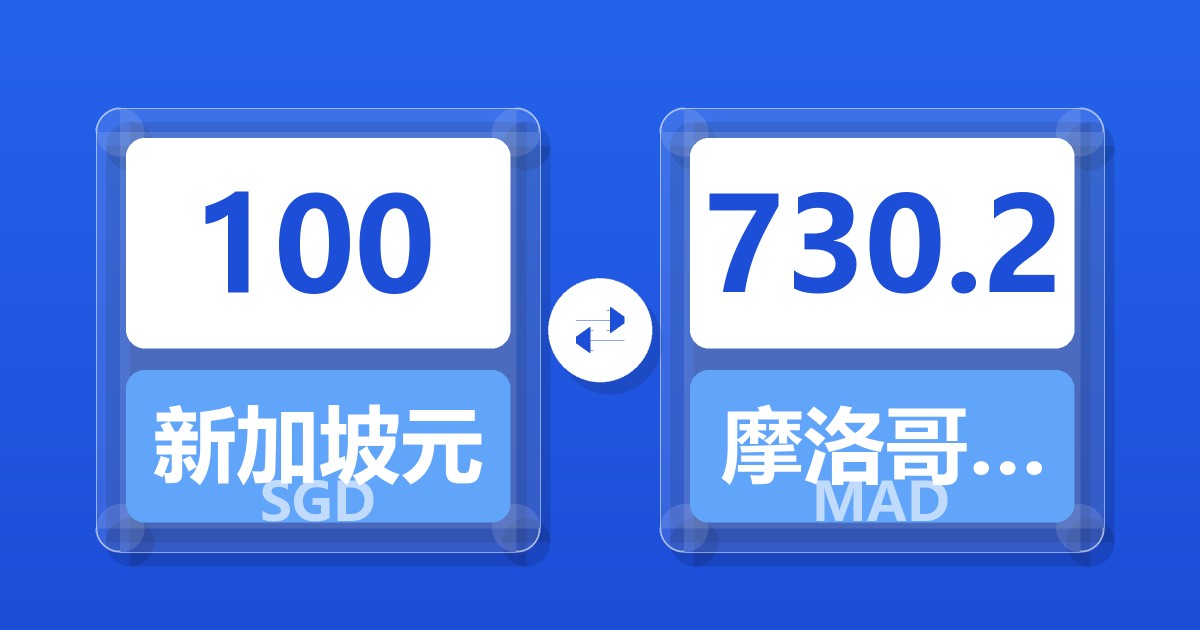 100新加坡元兑摩洛哥迪拉姆